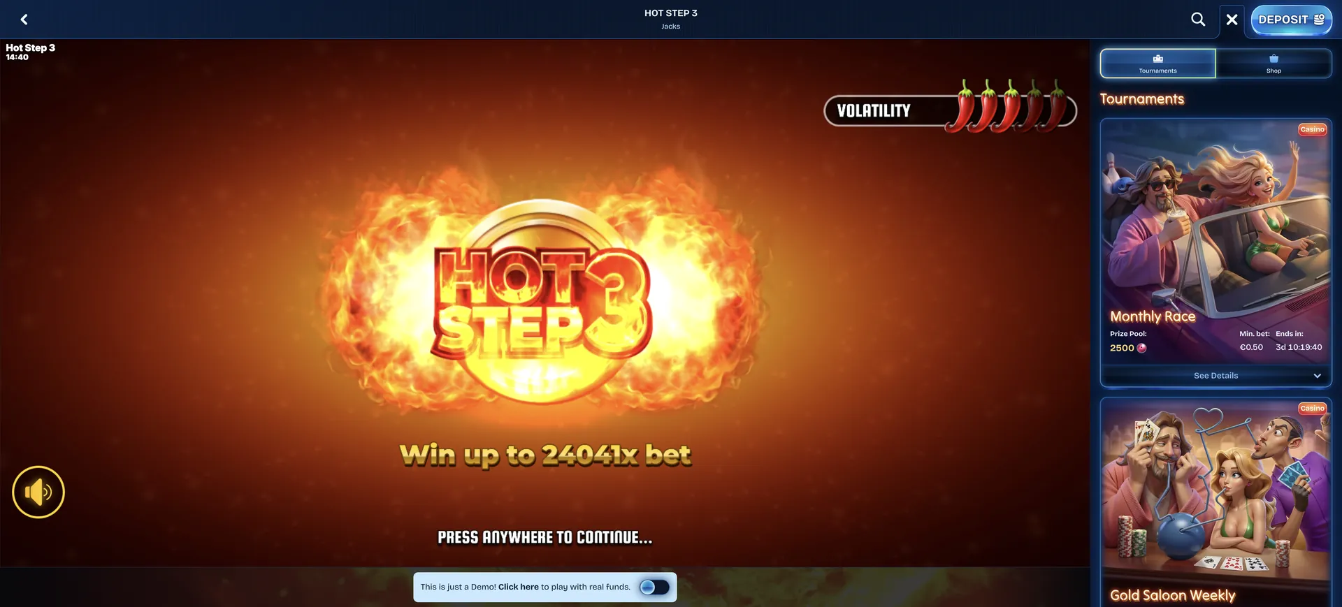 Dudespin Casino: Demo
