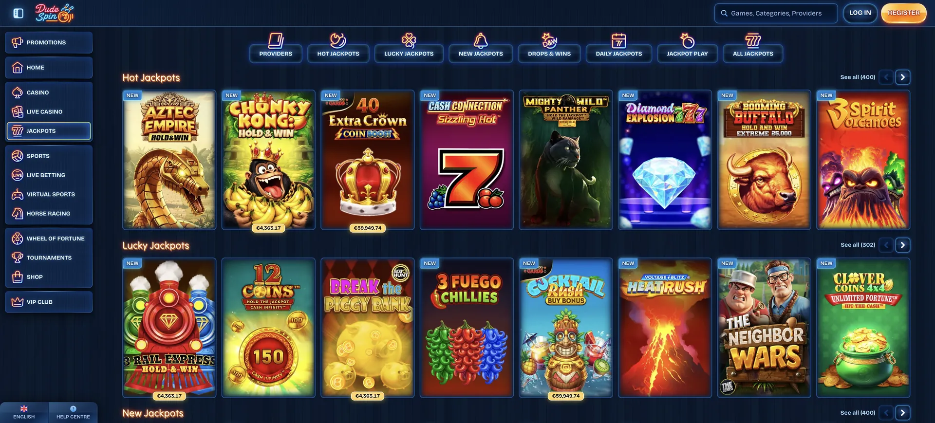 Dudespin Casino App: Jackpots