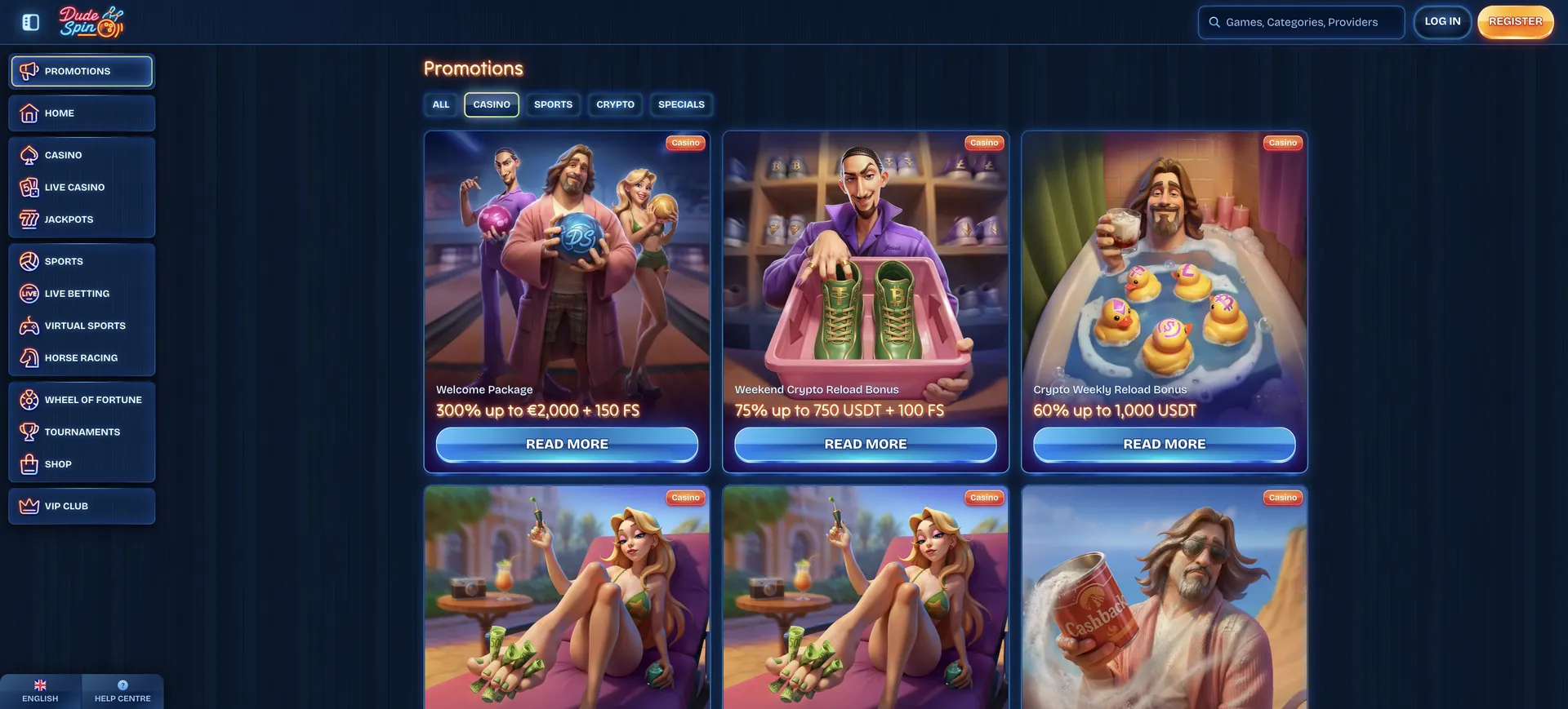 Dudespin Casino Promo Code