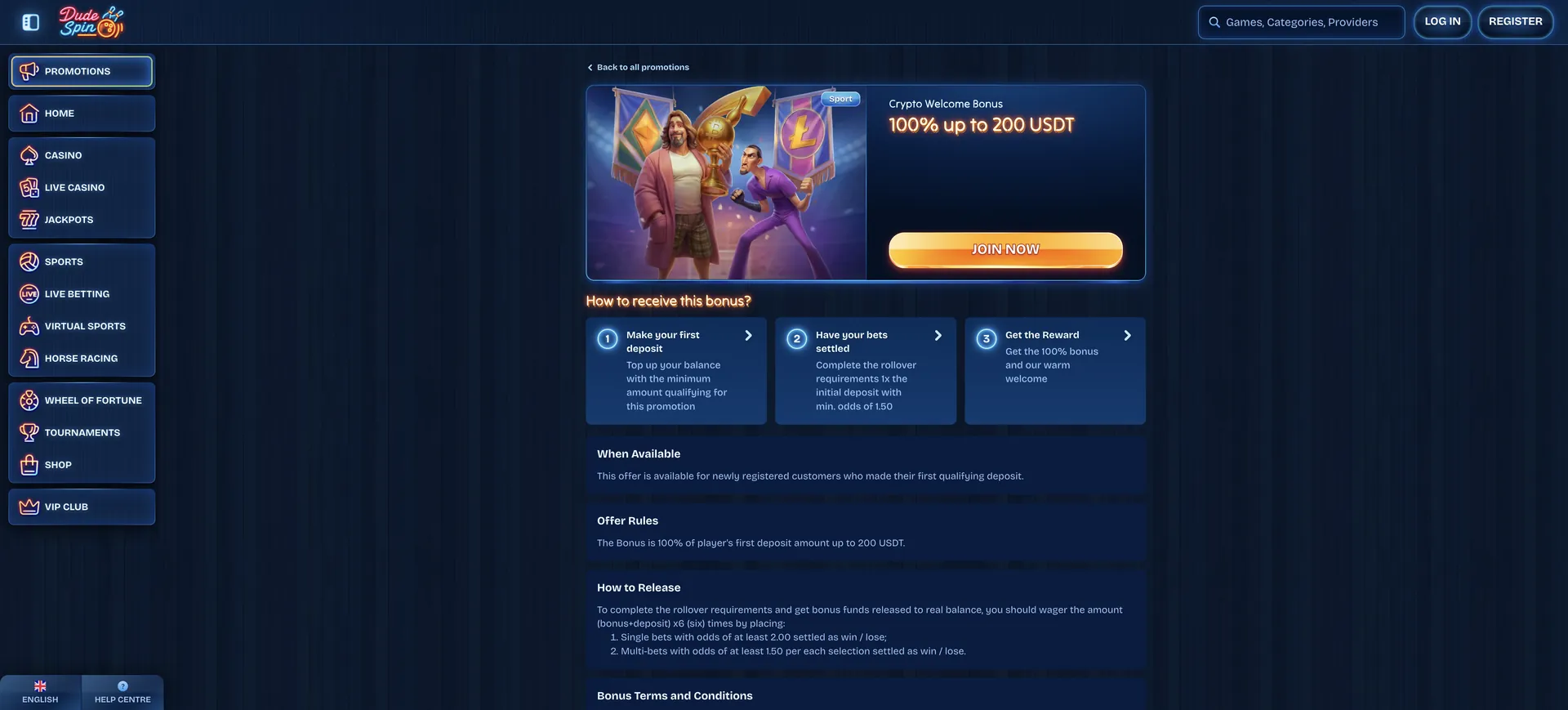 Fdb Crypto Dudespin Casino Bonus: Fdb Crypto
