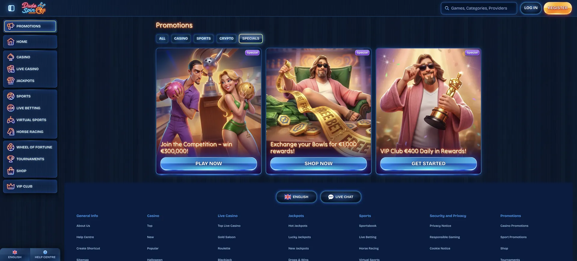 Special Dudespin Casino Bonus: Special