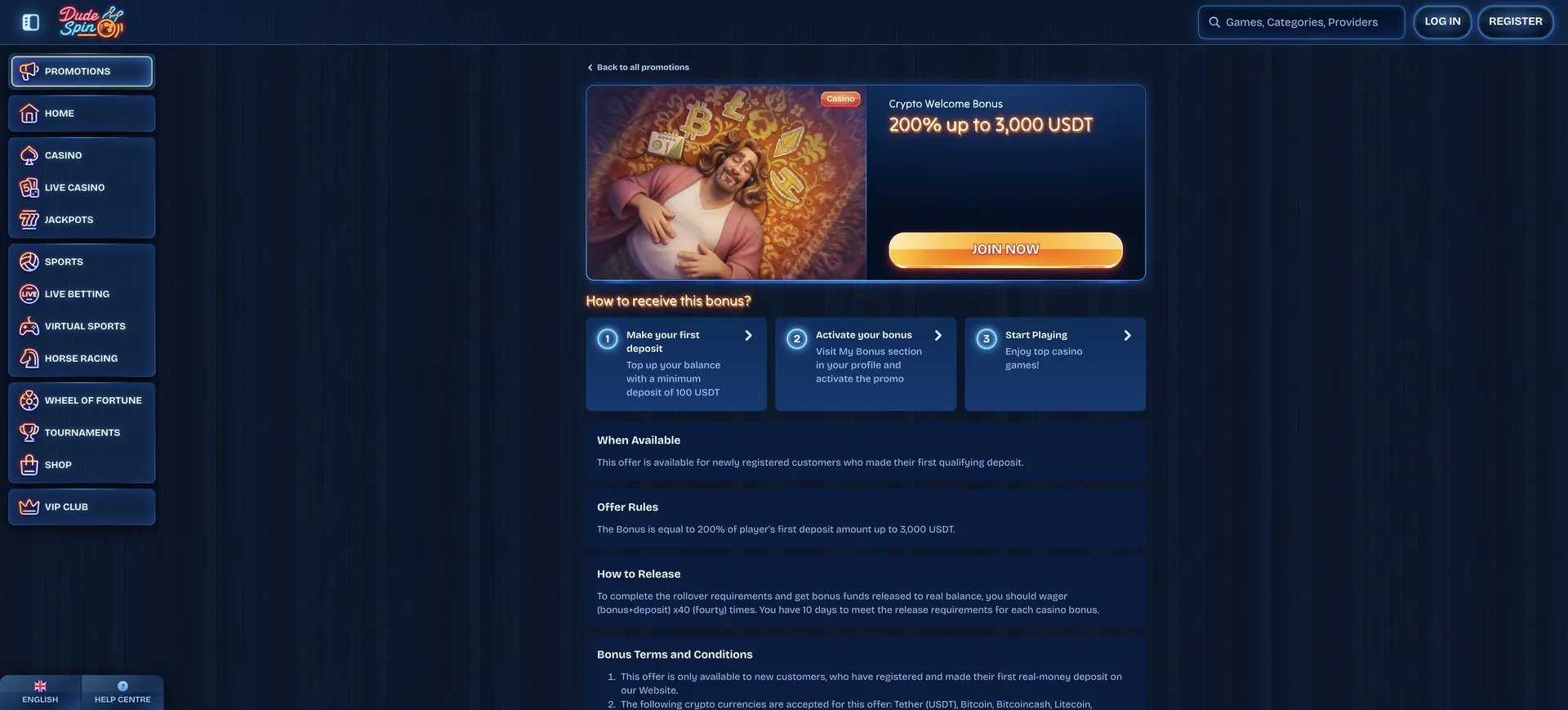Dudespin Casino Bonus Dudespin Casino Bonus