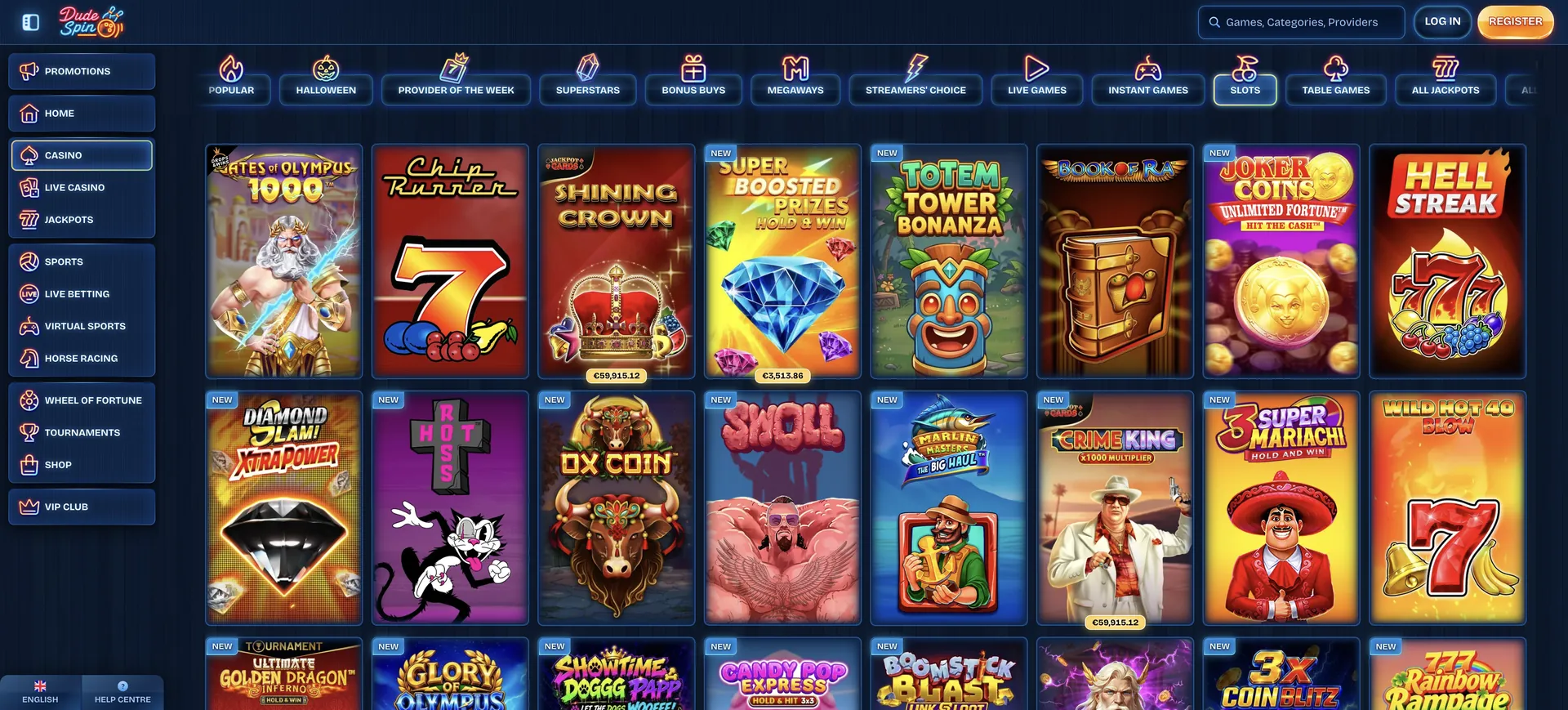 Slots Dudespin Casino Reviews: Slots