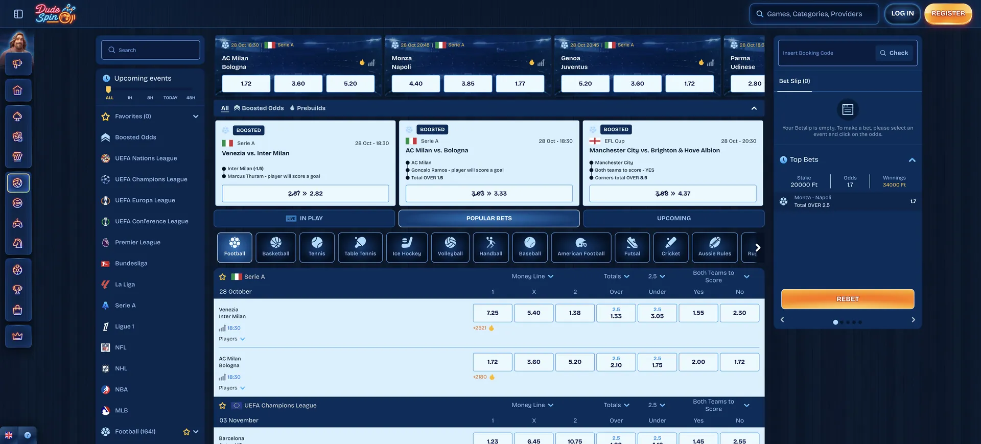 Dudespin Casino App: Sports Betting