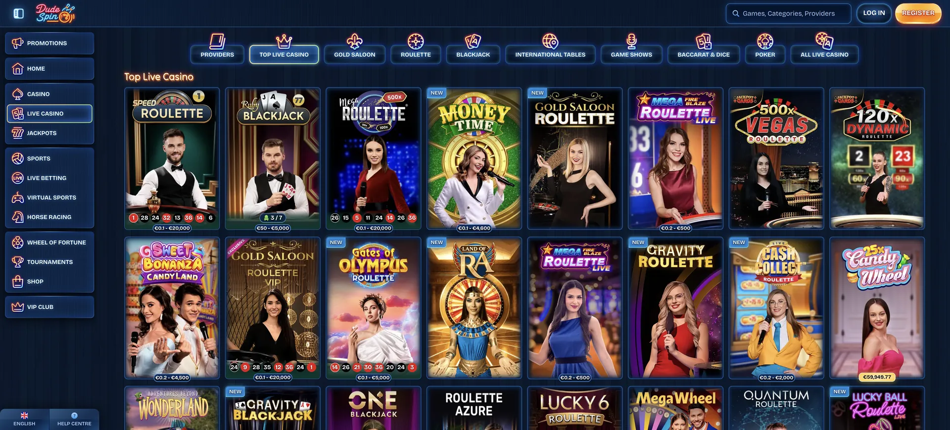 Dudespin Live Casino: Top Live Casino