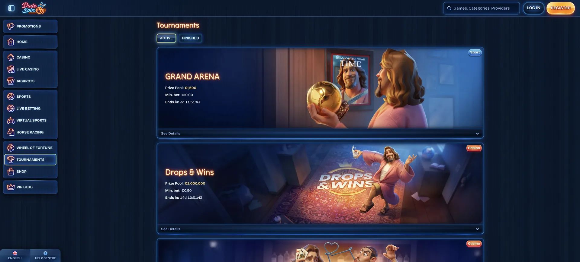 Tournaments Dudespin Casino Reviews: Tournaments
